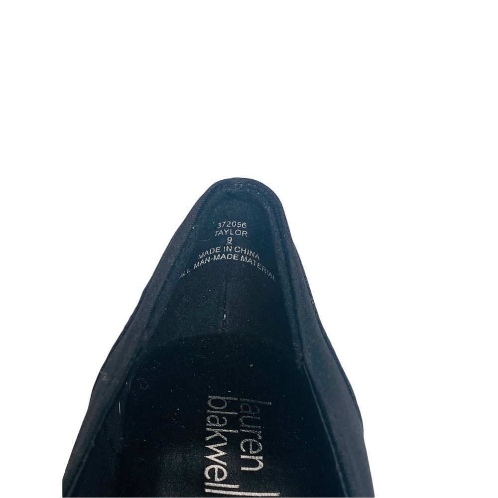 Lauren Blackwell Taylor Heels Slip On Career Wear Two Toned Womens Shoes Black 9 - Picture 6 of 7